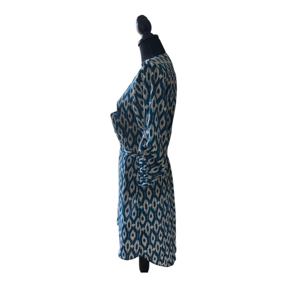 Anthropologie Maeve Ikat Print Shirt Dress Belted Size M - Picture 6 of 8